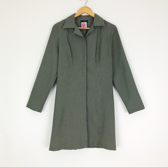 Vintage Deadstock Longline Houndstooth Jacket | Size M - Picture 12 of 15